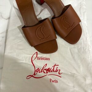Christian Louboutin Tan Mule Heel